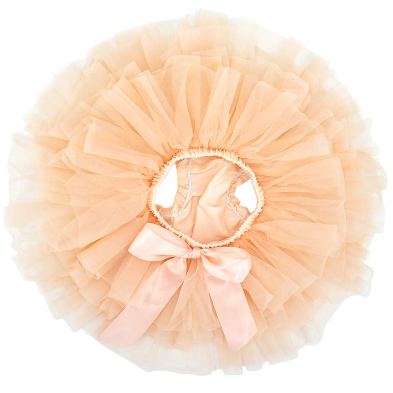 BGFKS Baby Girls Soft Fluffy Tutu Skirt with Diaper Cover,Toddler Girl Tutu Skirt Sets with Flower Headband - Image 2